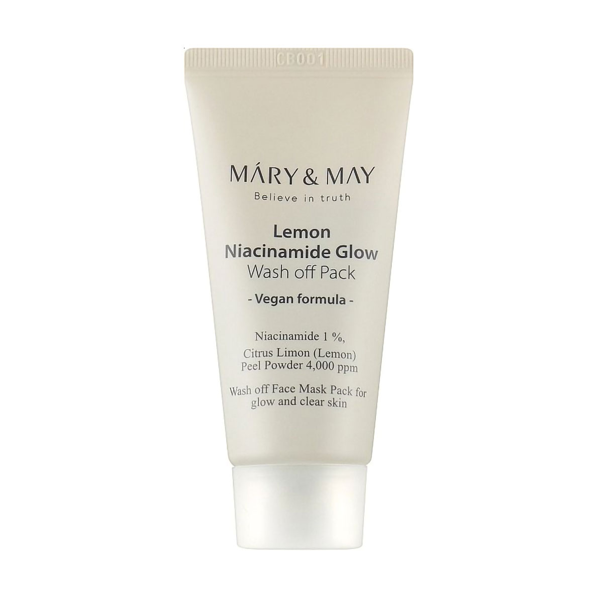 Маска для обличчя Mary &amp; May Lemon Niacinamide Glow Wash Off Pack з ніацинамідом та лимоном, 30 г