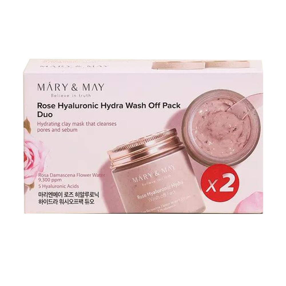 Набір для обличчя Mary &amp; May Rose Hyaluronic Hydra Wash Off Pack Duo, 2*125 г